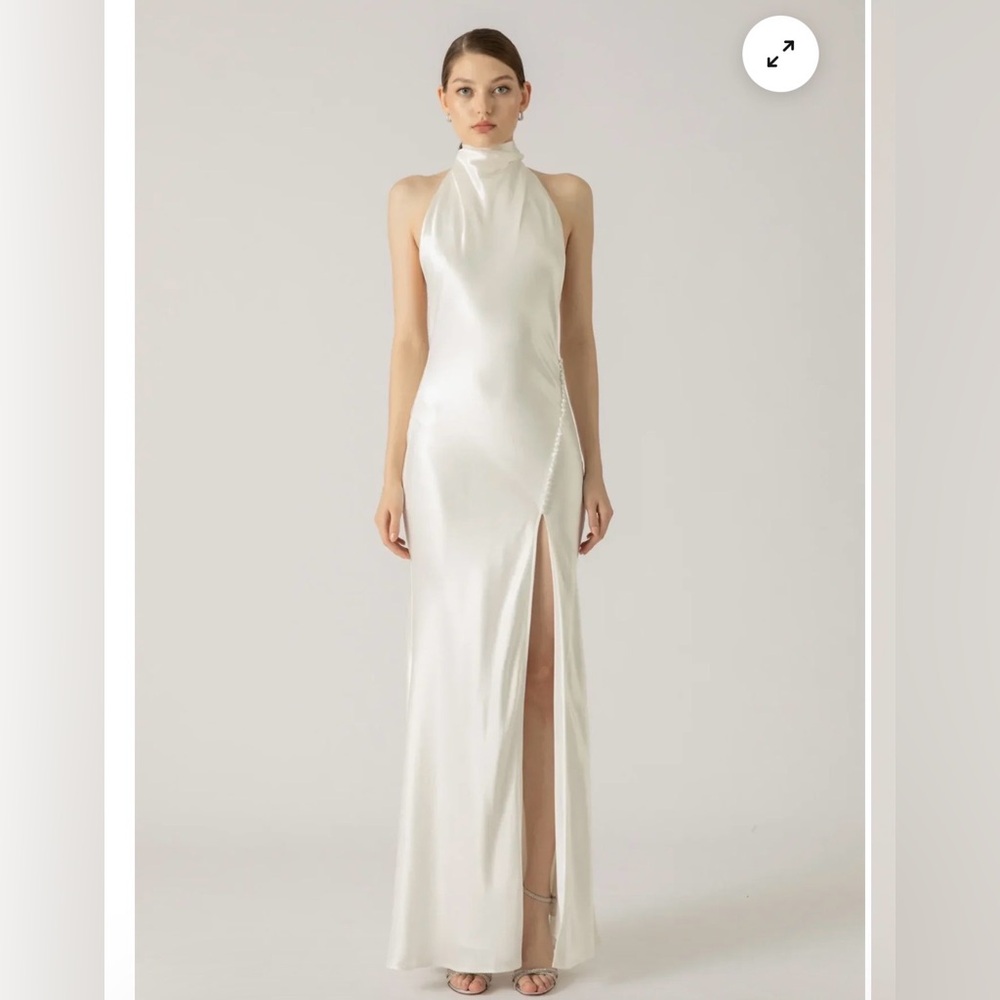 PENELOPE BACKLESS SATIN GOWN